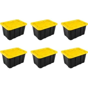 Sterilite 27-Gal Stackable Storage Bins 6-Pack