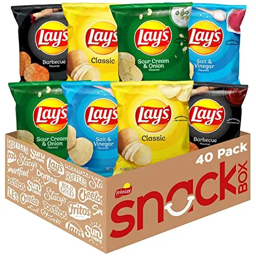 Lay's 薯片4 种口味混合装，共40袋