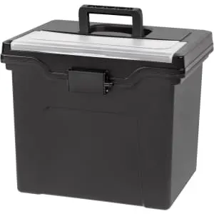 IRIS USA File Box with Lid & Handle