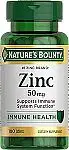 100 ct Nature’s Bounty Zinc 50mg Supplement