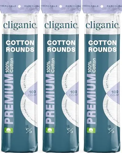 低致敏! 超吸水! Cliganic 卸妆棉 (300片)
