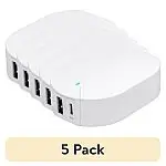 (5 pack) onn 32W Dual USB-C and USB-A Port Wall Charger