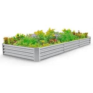 Land Guard 12x4-Foot Galvanized Raised Garden Bed
