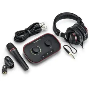 Focusrite Vocaster One Studio Podcasting Interface Bundle