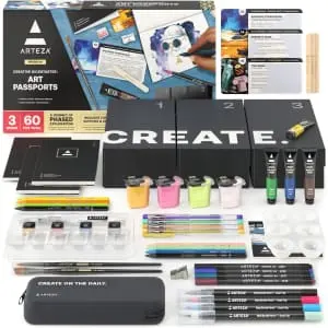 Arteza 60-Piece Art Exploration Set