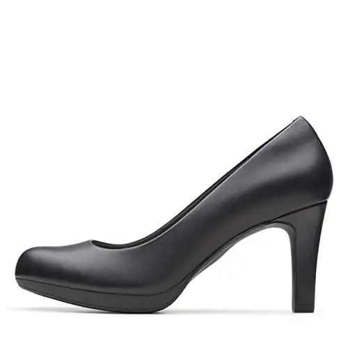 Clarks 其乐 女式 Adriel Viola 正装高跟鞋, 黑色皮革