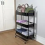 Mainstays Wide 3 Tier Metal Utility Cart