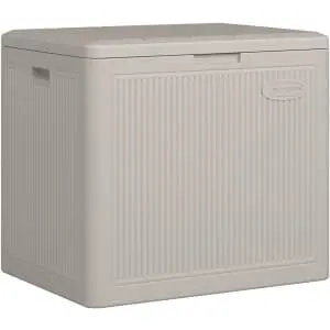 Suncast 22-Gallon Small Reeded Deck Box