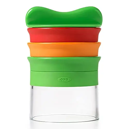 OXO Good Grips 3 刀片手持螺旋器,绿色,红色和橙色