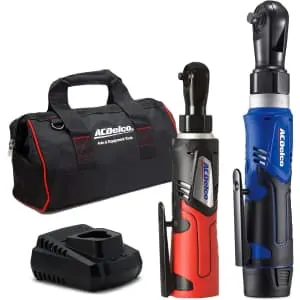 ACDelco G12 12V 1/4" & 3/8" Ratchet Wrench Kit w/ Battery, Charger & Bag