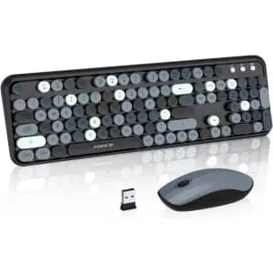 Jar-Owl Retro Wireless Keyboard and Mouse Set