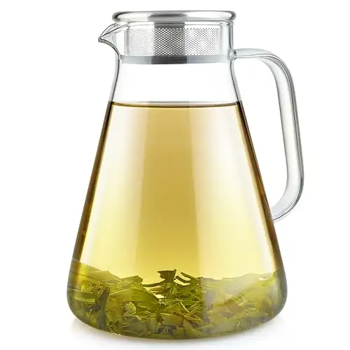 Teabloom 2 合 1 耐热玻璃茶壶(56 盎司)