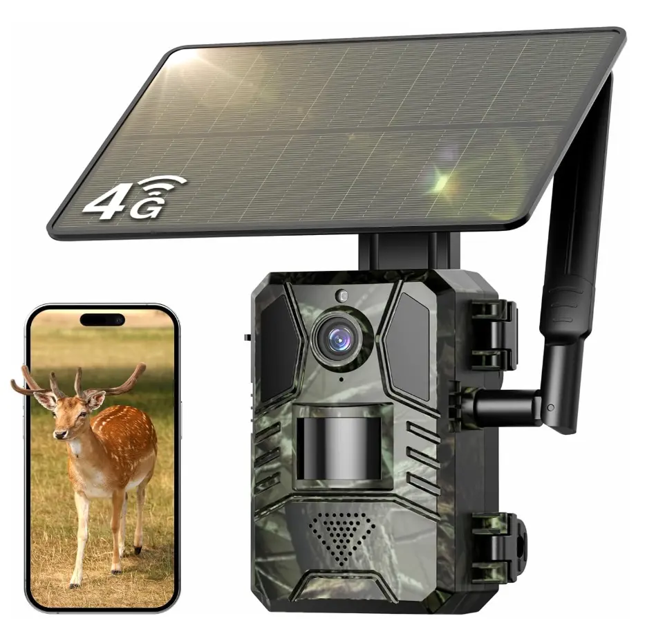 实用好物，白菜价！Loatos 太阳能4G LTE 越野摄像机，带彩色夜视，内置 SIM 卡，可0.2 秒运动激活，IP66 防水，折上折后仅售 $39.99（76% off）免运费！