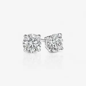 0.5-tcw Sterling Silver Lab-Grown Diamond Stud Earrings