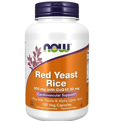 NOW Foods Supplements, Red Yeast Rice with CoQ10, plus Milk Thistle & Alpha Lipoic Acid, 120 Veg Capsules, only $19.05