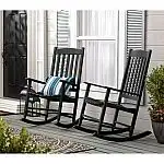 2-Pack Mainstays Outdoor Wood Porch Rocking Chair