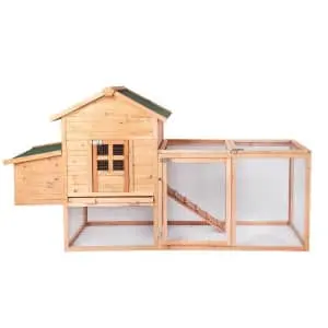 80" Chicken Coop with Run & Nest Box