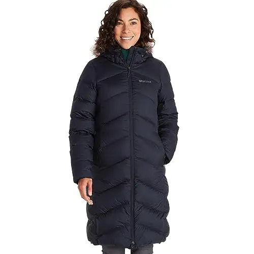 Marmot 土拨鼠 带可拆卸仿毛领 700蓬 女式 长款羽绒服