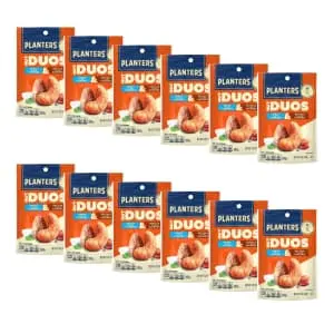 Planters Nut Duos Ranch Almonds & Buffalo Cashews 12-Pack