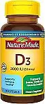 90 Count Nature Made Vitamin D3 2000 IU (50 mcg)