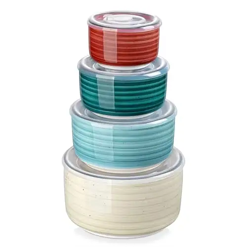 vancasso Bonbon 陶瓷搅拌碗带盖 4 件套