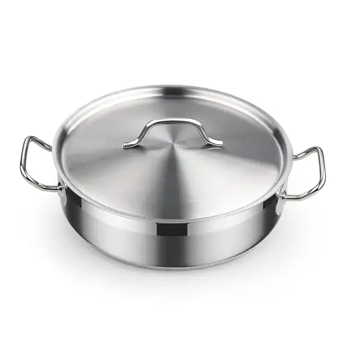 Cooks Standard 不锈钢 带盖炖锅，4 夸脱