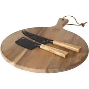 Gibson Home Gracious Dining 3-Piece Charcuterie Serving Board & Knife Set