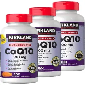 Kirkland CoQ10 300 mg 100 Softgels 3-Pack (300 total)