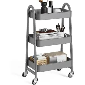 Olixis 3-Tier Rolling Utility Cart