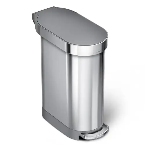 Simplehuman 45升超薄脚踩式不锈钢垃圾桶