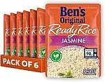 6-Ct 8.5oz BEN'S ORIGINAL Ready Rice Jasmine Rice