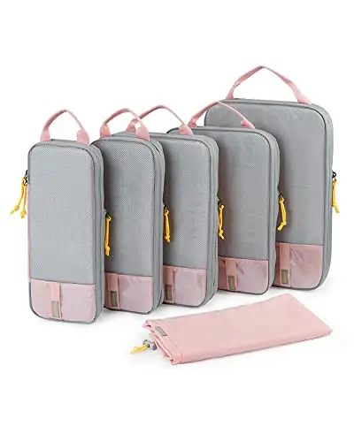BAGSMART 压缩收纳包6 件-婴儿粉色