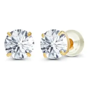 2-tcw. Lab-Grown Diamond Stud Earrings in 14K Gold