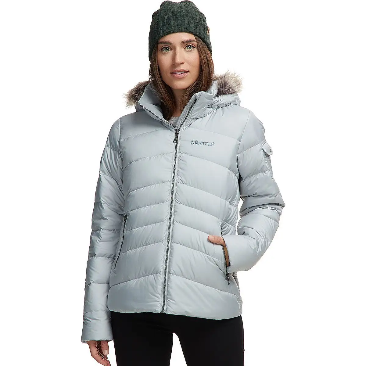 户外名牌Marmot 可拆卸毛领700蓬羽绒服