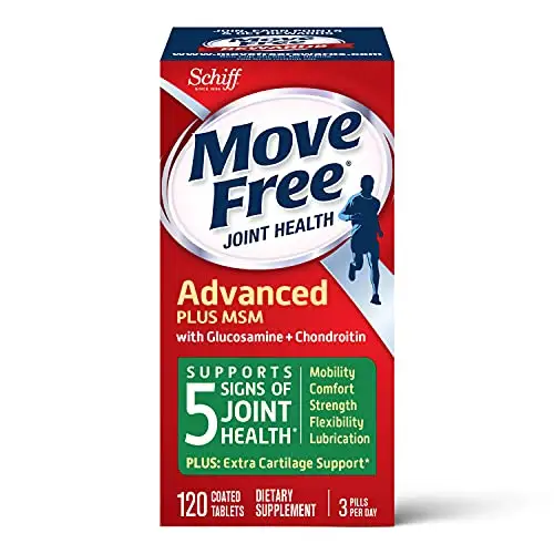 Move Free MSM 绿瓶基础款骨维力 120粒 含有氨基葡萄糖和软骨素