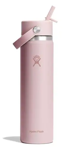 Hydro Flask 粉色宽口吸管保温瓶 24oz