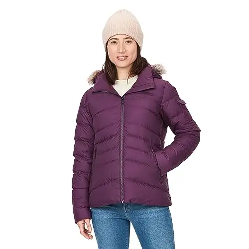 Marmot 带可拆卸仿毛领 700蓬女式羽绒服