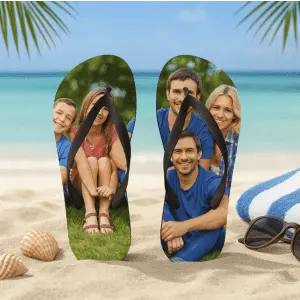 Canvas Champ Custom Photo Flip Flops