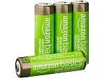 4-pack AmazonBasics 2400mAh NiMH Rechargeable AA Batteries