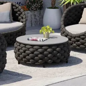 Homary Tatta Modern Sintered Stone Outdoor Coffee Table