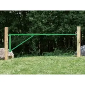 First Defense 12-ft. Green Steel Driveway Gate