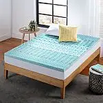 Zinus Spa Sensations 2" Green Tea Gel Memory Foam Zoned Support Mattress Topper, Queen