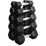 BalanceFrom 150 LB Dumbbell Set, Pair of 5, 10, 15, 20, 25 LBs