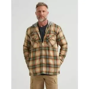 Wrangler Men's Riggs Workwear Hooded Flannel Work Jacket