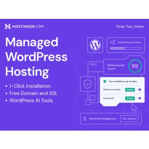 Hostinger Premium Web Hosting for Managed WordPress: 2-Year Subscription