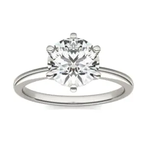 2-tcw Diamond Six Prong Solitaire Engagement Ring