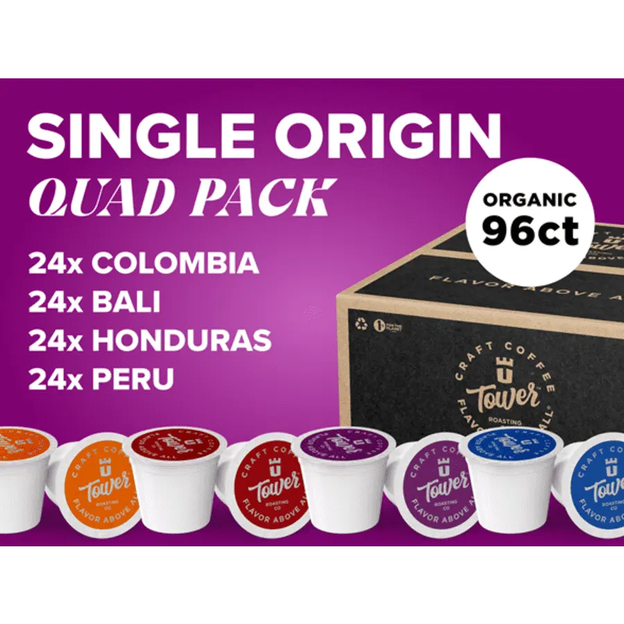 Tower Roasting Coffee Organic Super Pods 96-Pack