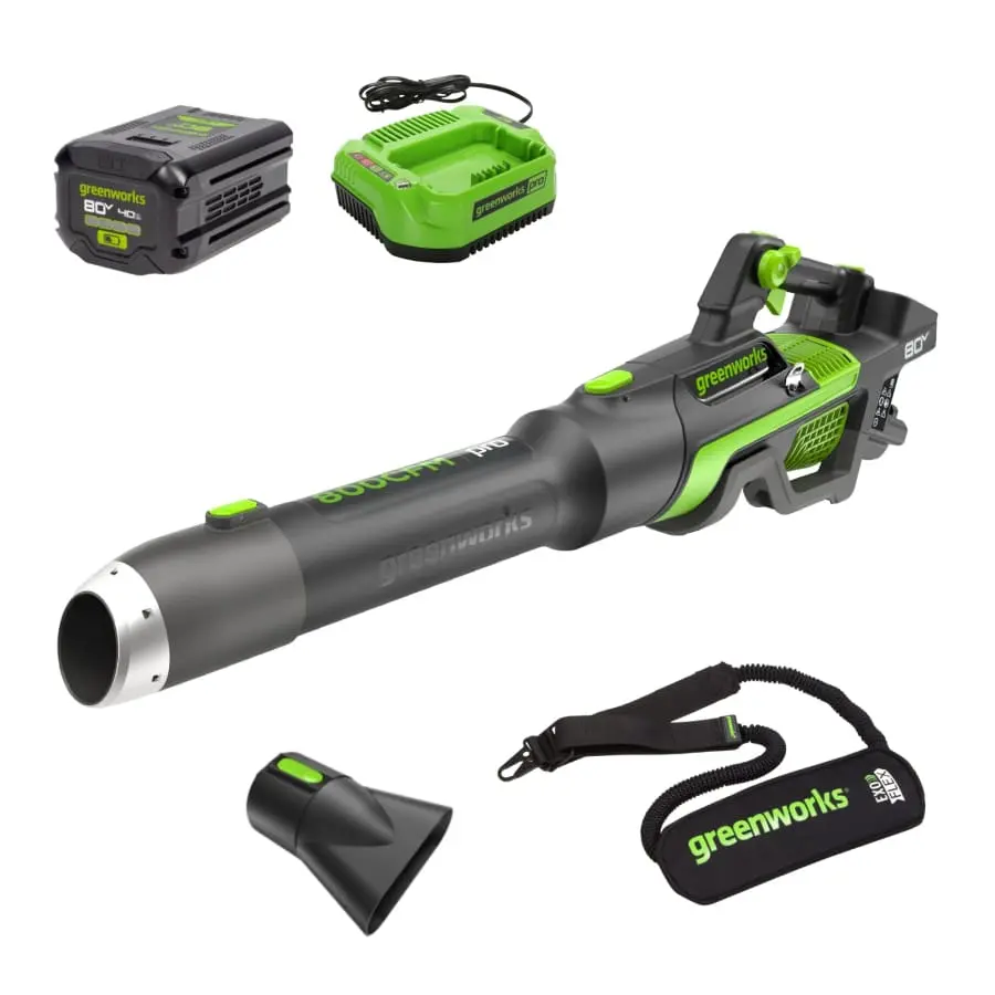 Refurbished Greenworks 80V 800CFM Cordless Battery Leaf Blower w/ 4Ah Battery & Charger