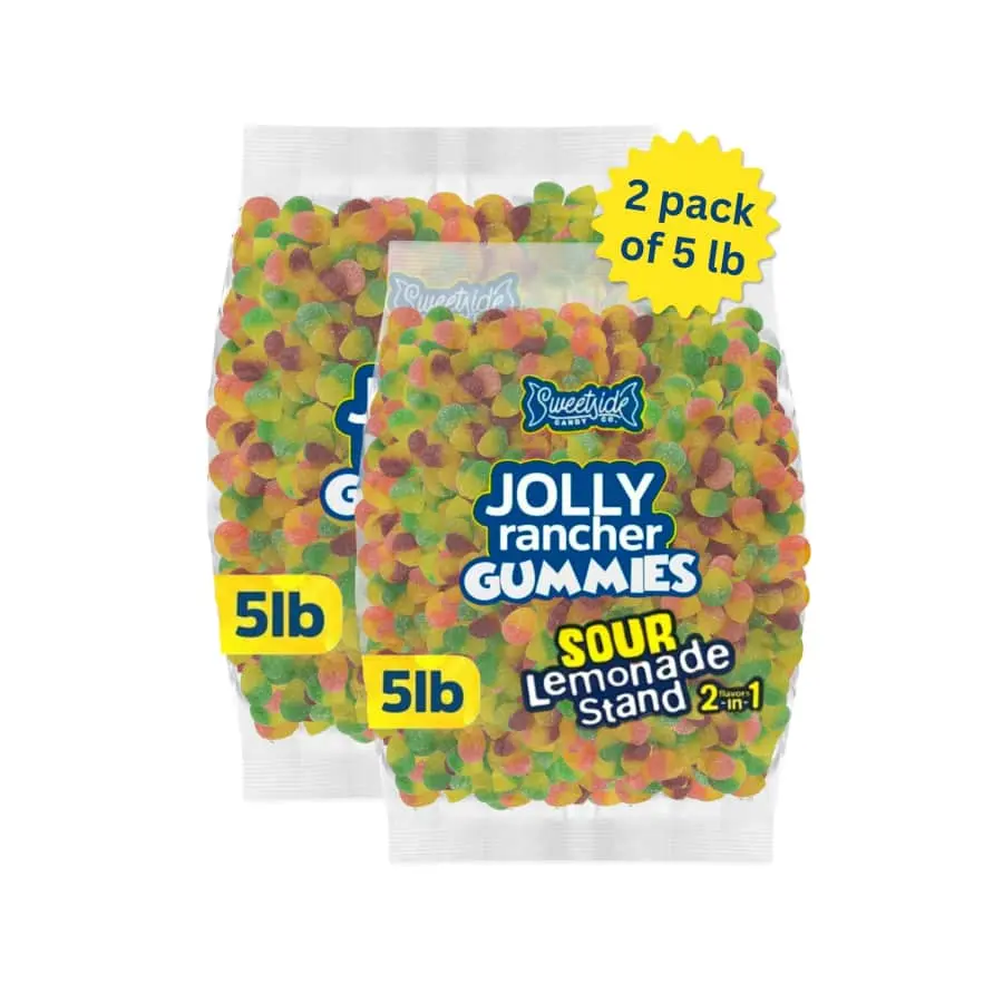 Jolly Rancher Gummies Sour Lemonade 5-lb Bag 2-Pack