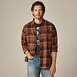 J. Crew Men's Cotton-hemp blend twill workshirt